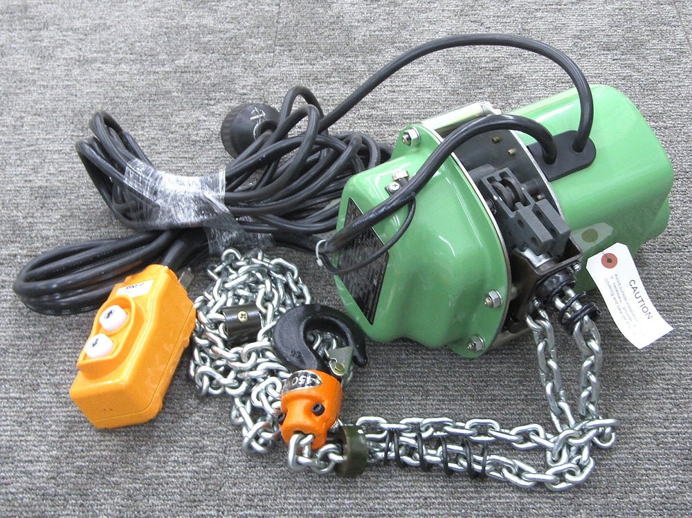 HITACHI 日立 ミニモートルブロック 力じまん 1/2E2 2181 - 1203 200V 50/60Hz 定格荷重450kg 揚程3m チェーンブロック - 電動工具・楽器・ブランド・住設家電も総合リユース｜リサイクルショップ福助