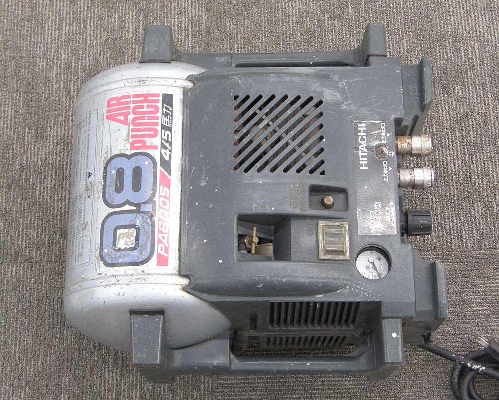 HITACHI 日立工機 4/5馬力 エアーコンプレッサー ベビコン PA600S 50Hz専用 主に釘打ち機用 - 電動工具・楽器・ブランド・住設家電も総合リユース｜リサイクルショップ福助