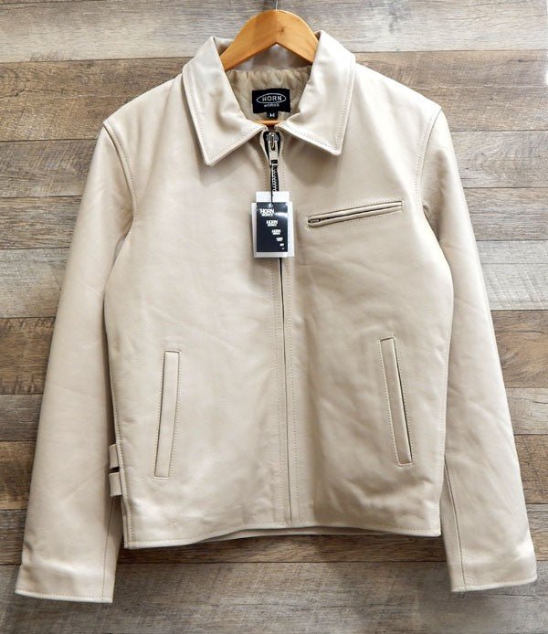 HORN WORKS/ホーンワークス レザージャケット　バッファロー　ベージュ - 安心保証・業界最安値の販売 福助