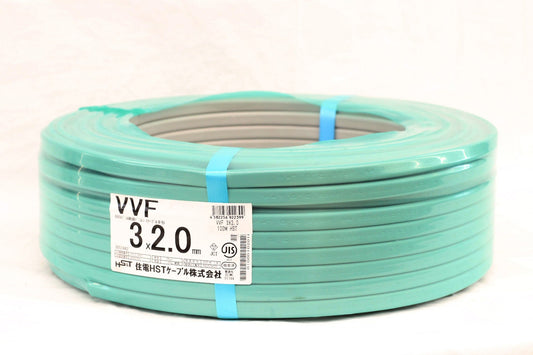 住電HSTケーブル VVFケーブル 3×2.0mm 灰 100m巻き - 電動工具・楽器・ブランド・住設家電も総合リユース｜リサイクルショップ福助