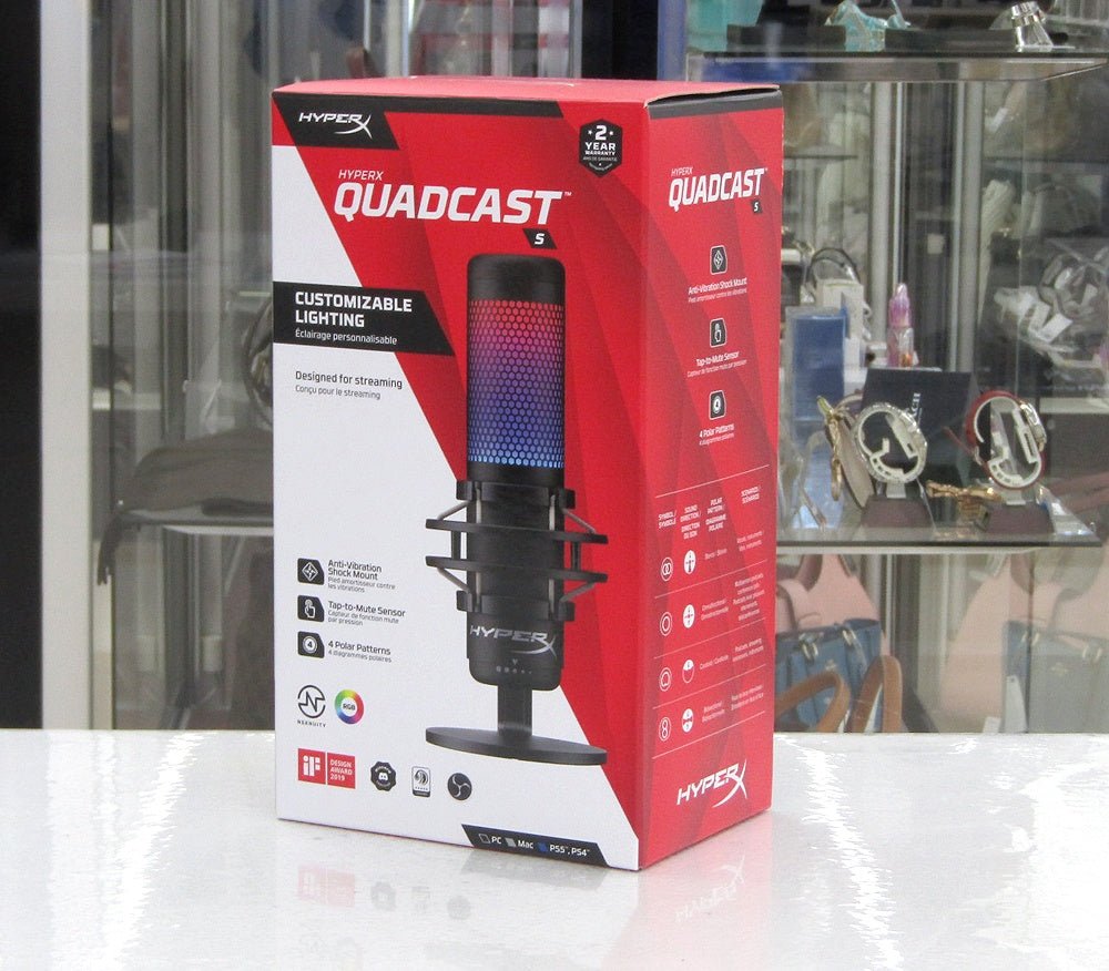 HyperX QuadCast S スタンドアロンマイク USBコンデンサーゲーミング