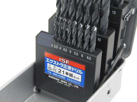 イシハシ精工 ISF EXD - 21S エクストラ正宗ドリル 21本組セット スチールケース入り - 電動工具・楽器・ブランド・住設家電も総合リユース｜リサイクルショップ福助