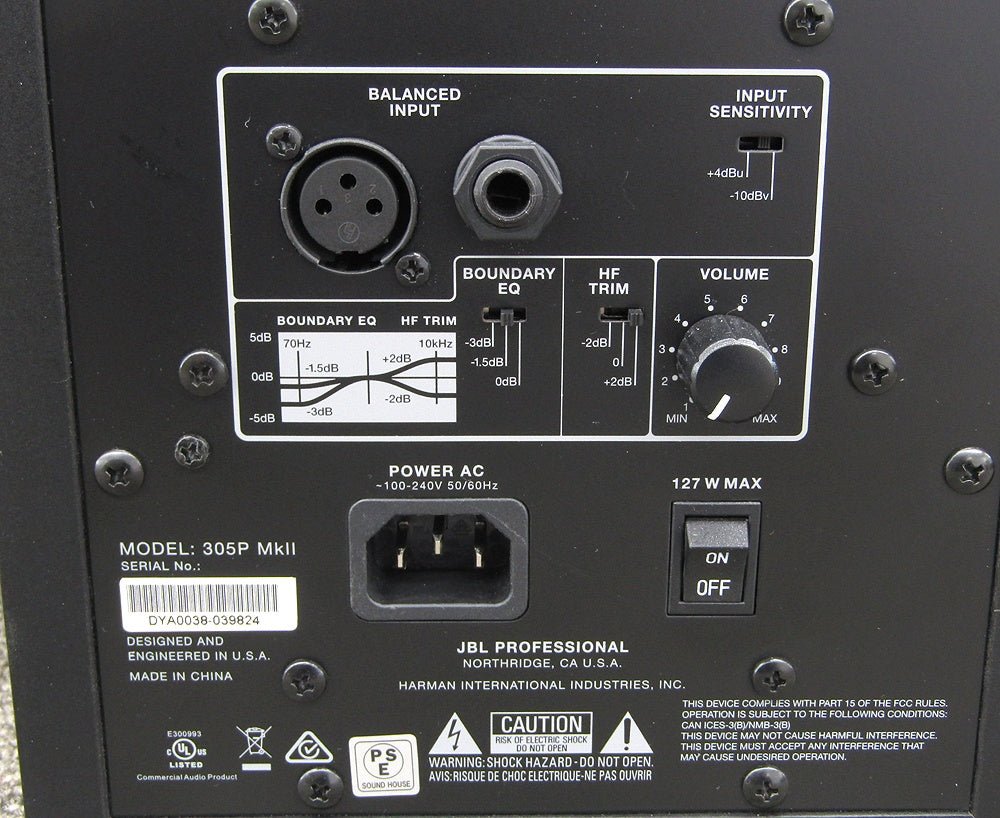 JBL 305P MkII 双方向スタジオモニタースピーカー ペア パワード 12.7cm(5インチ) - 電動工具・楽器・ブランド・住設家電も総合リユース｜リサイクルショップ福助