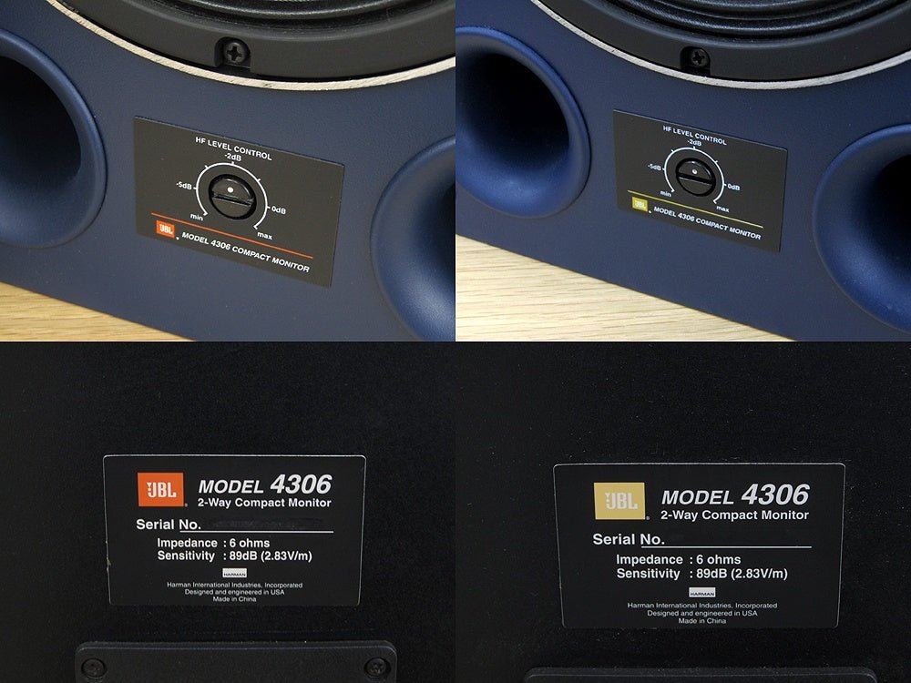 JBL モニタースピーカーペア 4306 6Ω 2Way ブックシェルフ型 20cmウーファー - 安心保証・業界最安値の販売 福助