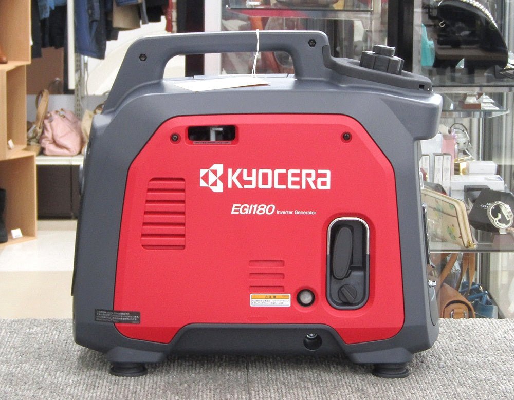 京セラ(Kyocera) インバーター発電機 EGI180 664800A インバーター制御仕様 連続運転可能時間 3.2時間(定格)・ 7.4時間(1/4 負荷 省エネモード) - 電動工具・楽器・ブランド・住設家電も総合リユース｜リサイクルショップ福助