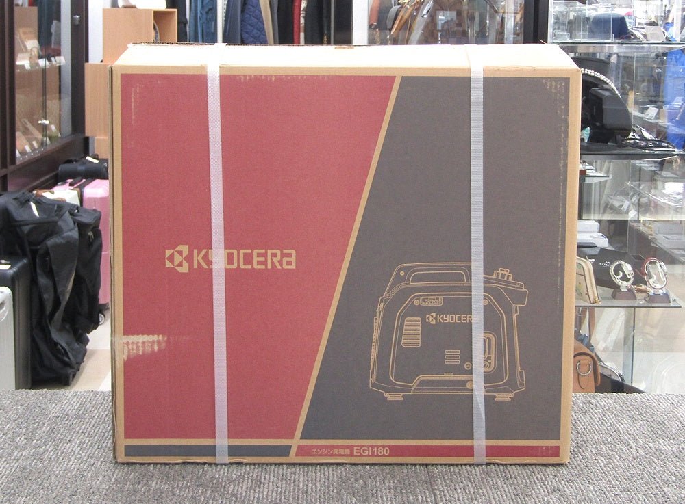 京セラ(Kyocera) インバーター発電機 EGI180 664800A インバーター制御仕様 連続運転可能時間 3.2時間(定格)・ 7.4時間(1/4 負荷 省エネモード) - 電動工具・楽器・ブランド・住設家電も総合リユース｜リサイクルショップ福助