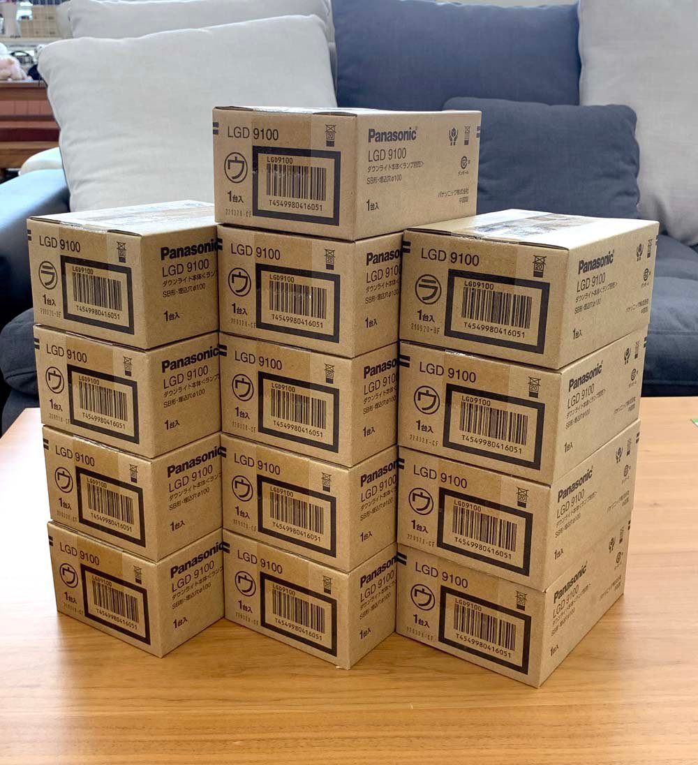 パナソニック 天井埋込型 LED ダウンライト 本体（ランプ別売）LGD9100 ×13個セット 浅型7H・高気密SB形 埋込穴φ100 - 安心保証・業界最安値の販売 福助