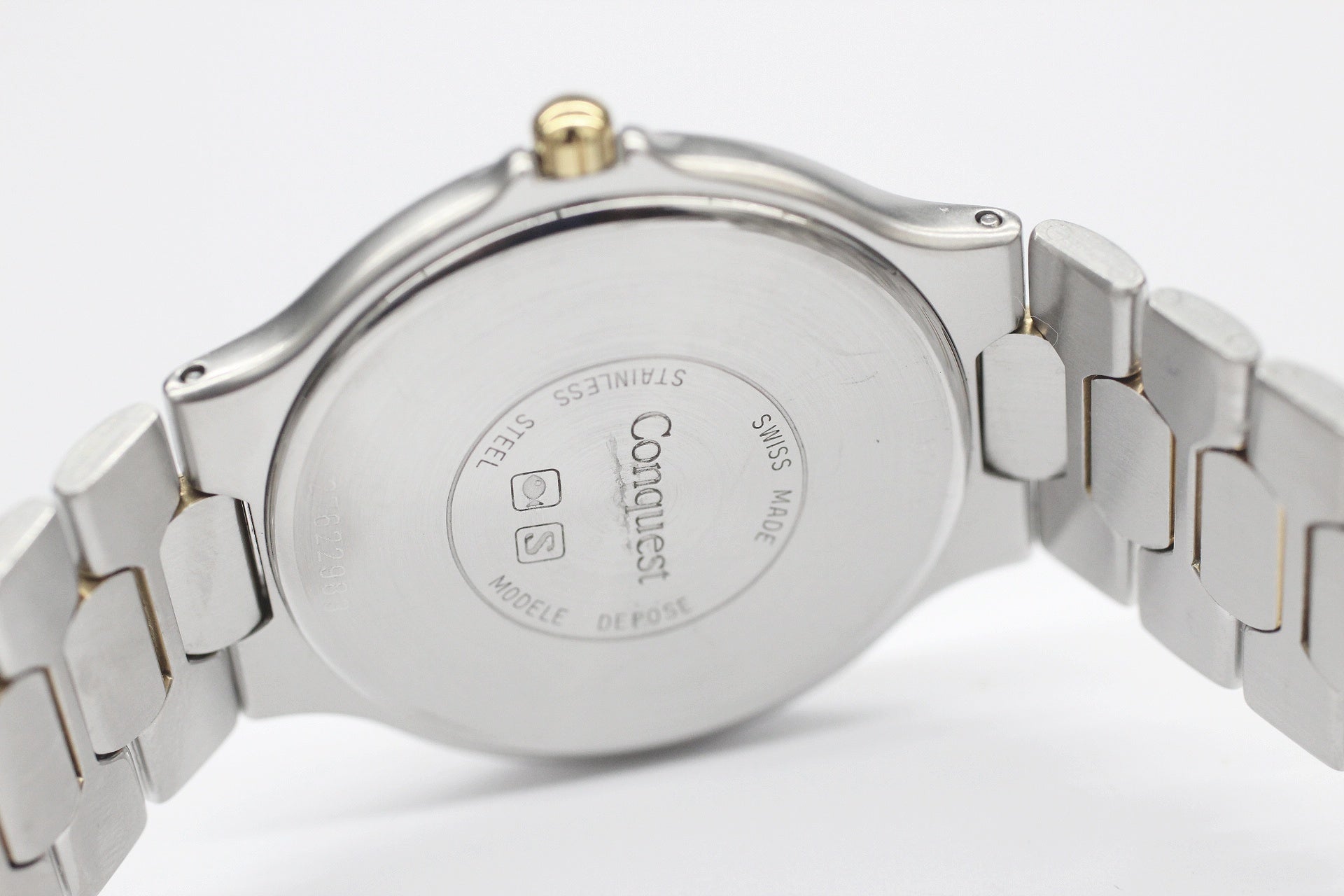 LONGINES(ロンジン) コンクエスト L1.614.3 腕時計 クオーツウォッチ ゴールド文字盤 - 安心保証・業界最安値の販売 福助