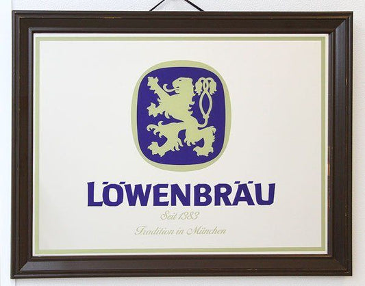 LOWENBRAU/ レーベンブロイ パブミラー/鏡 34×43.5cm 看板 ミラー - 安心保証・業界最安値の販売 福助