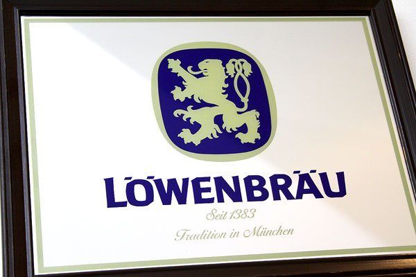 LOWENBRAU/ レーベンブロイ パブミラー/鏡 34×43.5cm 看板 ミラー - 安心保証・業界最安値の販売 福助