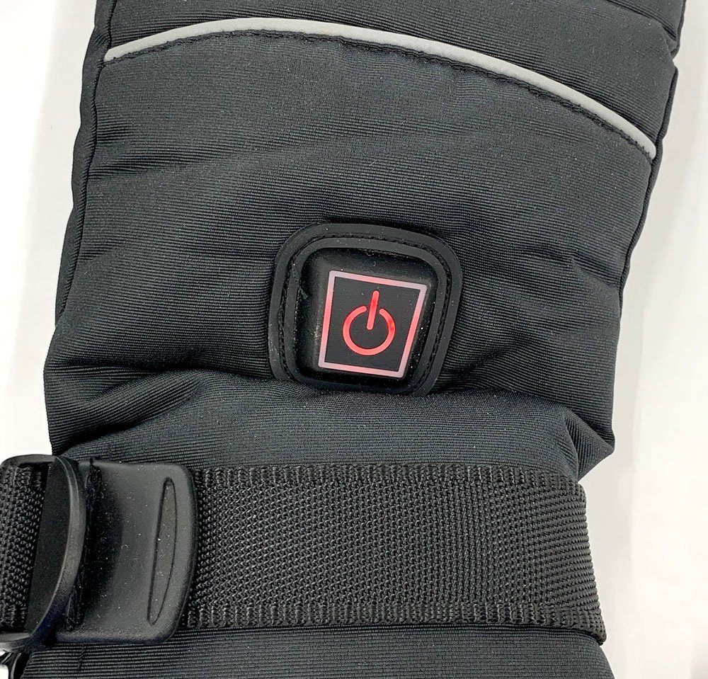 電池式 ヒーター付き手袋 電熱グローブ Mサイズ ブラック 3段階調温 原付 バイク 自転車 サイクリングなど - 安心保証・業界最安値の販売 福助