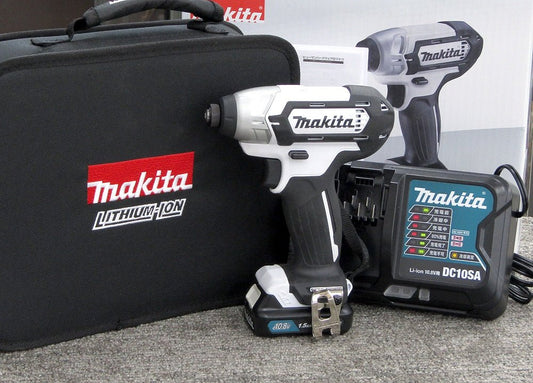 makita マキタ 充電式インパクトドライバ(白) 10.8V 1.5Ah バッテリ・充電器・ツールバッグ付 TD110DSHSW - 電動工具・楽器・ブランド・住設家電も総合リユース｜リサイクルショップ福助