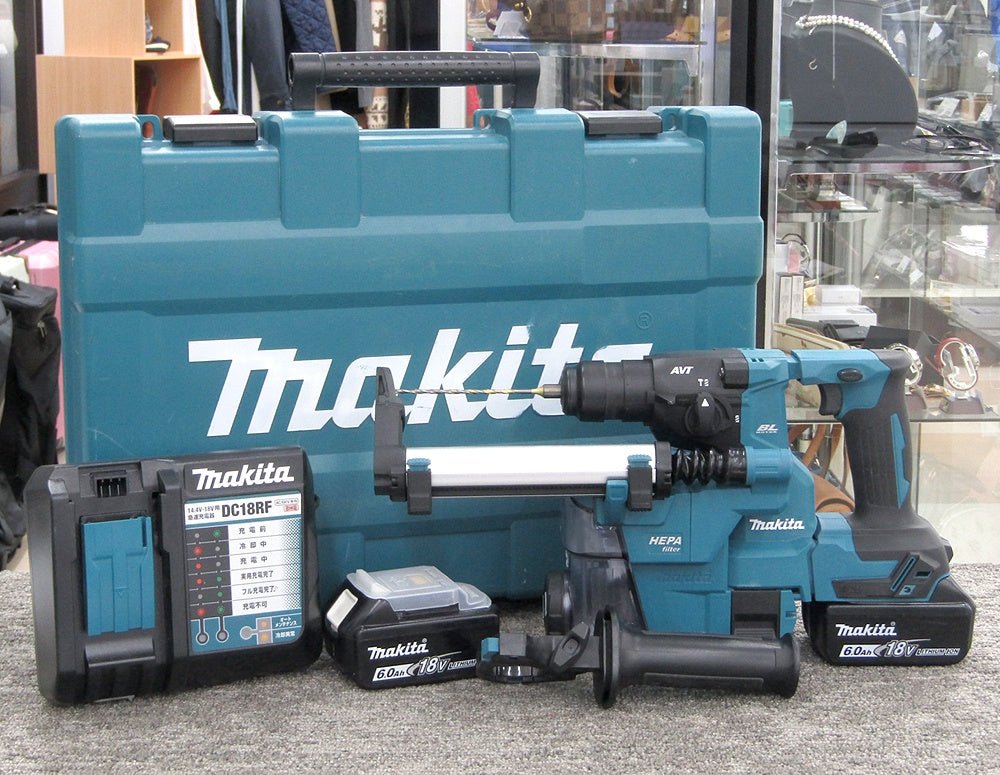 makita マキタ HR183DRGXV 18mm充電式ハンマドリル 18V6.0Ah バッテリ*2 充電器 ケース付 - 電動工具・楽器・ブランド・住設家電も総合リユース｜リサイクルショップ福助