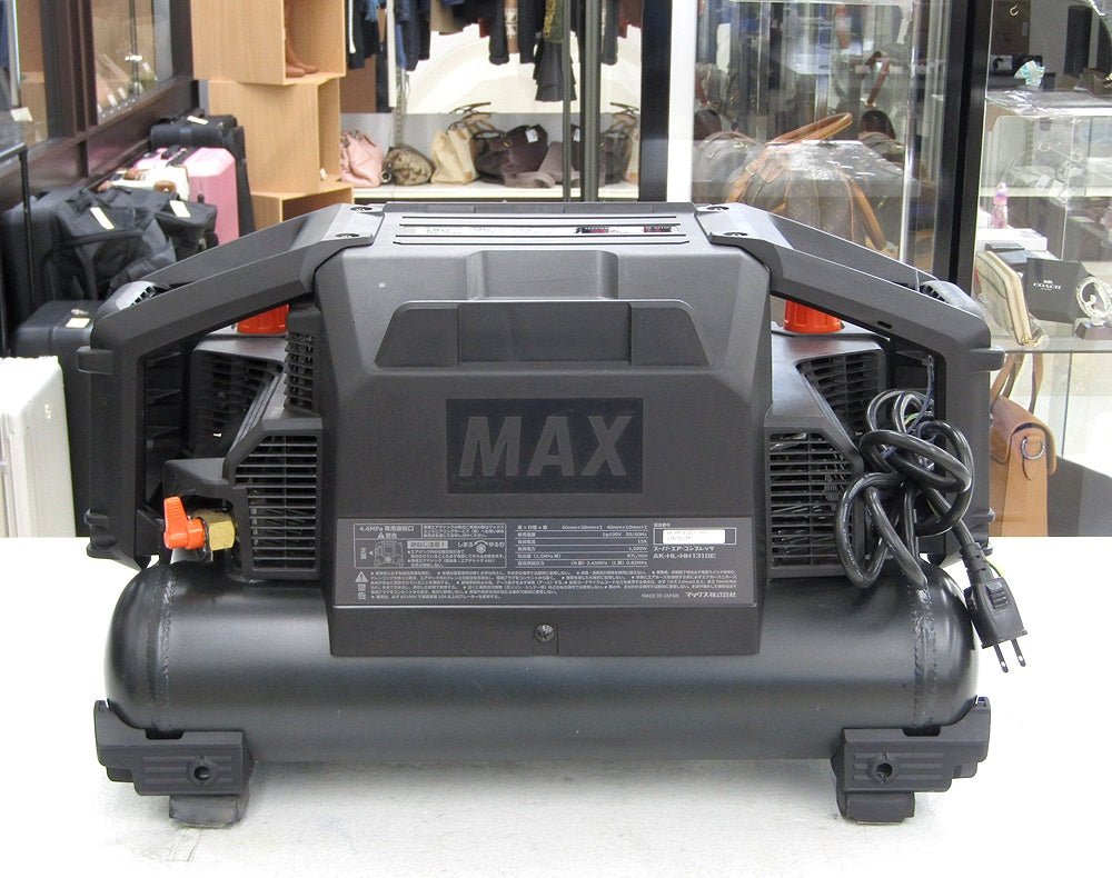 MAX マックス 高圧専用エアコンプレッサ AK - HH1310E ブラック Bluetooth対応 50/60Hz - 電動工具・楽器・ブランド・住設家電も総合リユース｜リサイクルショップ福助