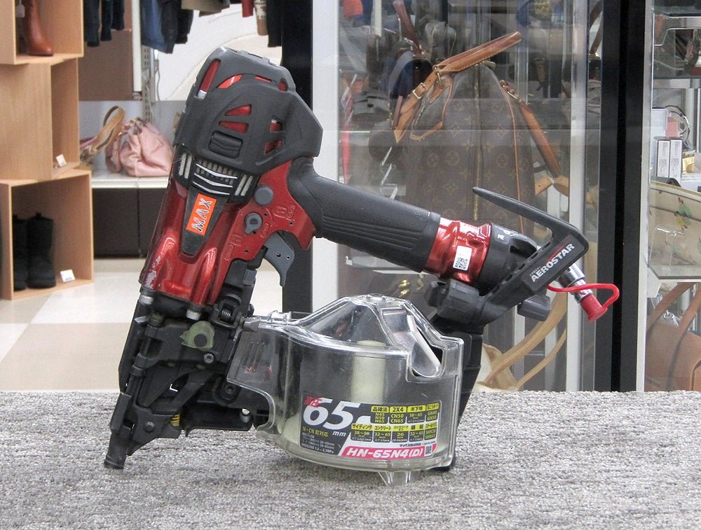 MAX マックス 高圧コイルネイラ HN - 65N4(D) - R 釘打ち機 マイスターレッド (HN91017) - 電動工具・楽器・ブランド・住設家電も総合リユース｜リサイクルショップ福助