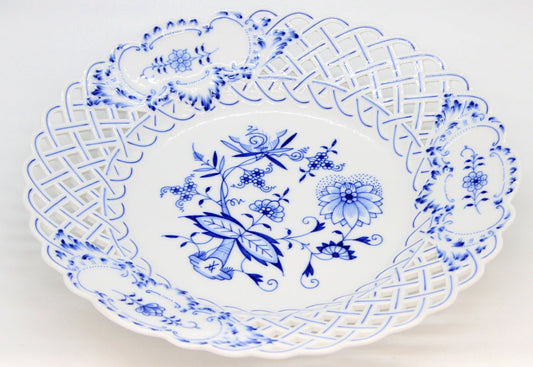 Meissen(マイセン) ブルーオニオン 透かし飾り皿 メッシュ プレート 29cm 800101/54804 - 安心保証・業界最安値の販売 福助