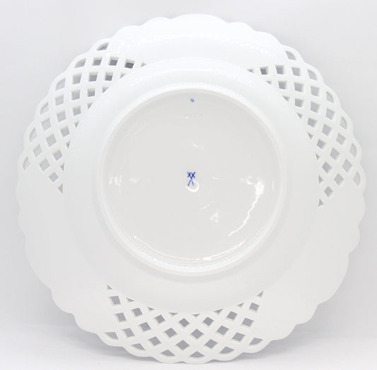 Meissen(マイセン) ブルーオニオン 透かし飾り皿 メッシュ プレート 29cm 800101/54804 - 安心保証・業界最安値の販売 福助