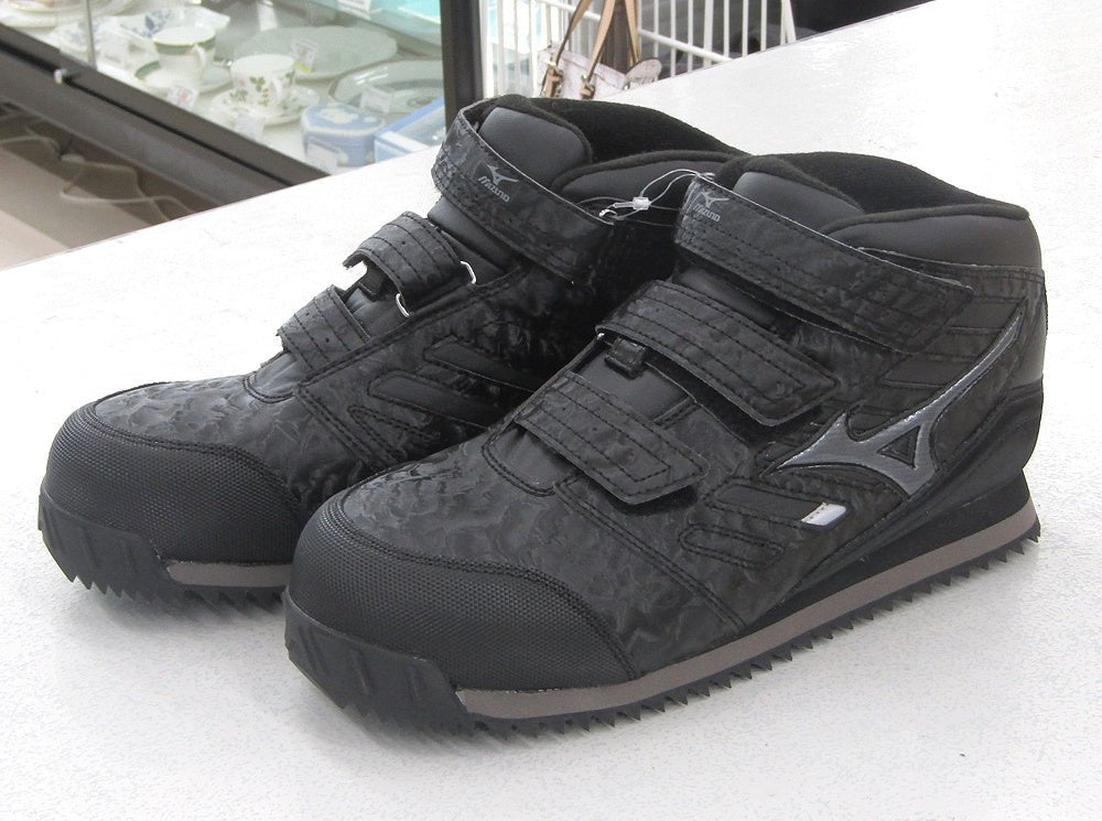 ミズノ MIZUNO 安全靴 ワーキングシューズ F1GA180409 ブラック×シルバー 26.5cm - 安心保証・業界最安値の販売 福助