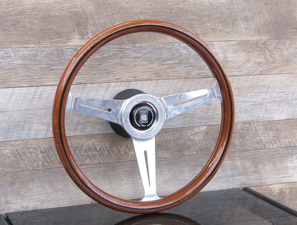 NARDI ナルディ ウッドステアリング ハンドル カー用品 直径約37cm/グリップ幅約2.4cm前後 - 安心保証・業界最安値の販売 福助