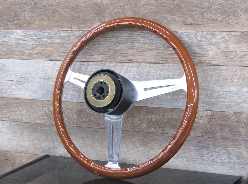 NARDI ナルディ ウッドステアリング ハンドル カー用品 直径約37cm/グリップ幅約2.4cm前後 - 安心保証・業界最安値の販売 福助