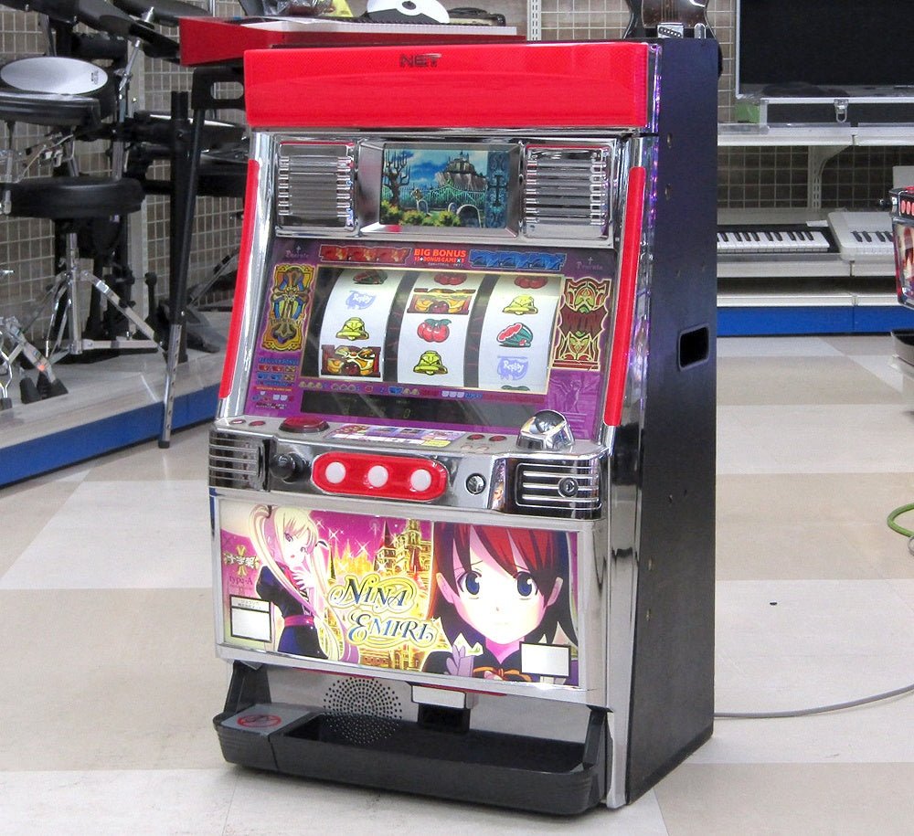 パチスロ実機 NET ネット 十字架 ニーナ＆エミリパネル コイン不要機搭載 100V対応 Vol調節有 - 電動工具・楽器・ブランド・住設家電も総合リユース｜リサイクルショップ福助