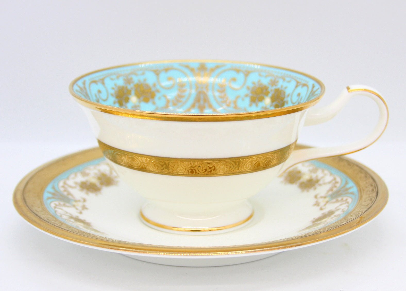Noritake(ノリタケ) GEORGIAN TURQUOISE ジョージアンターコイズ カップ&ソーサー 220ml - 安心保証・業界最安値の販売 福助
