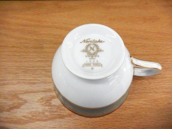 Noritake /ノリタケ HANA RINSU ハナリンス 1523 カップ&ソーサー 2客セット グリーン系 - 安心保証・業界最安値の販売 福助