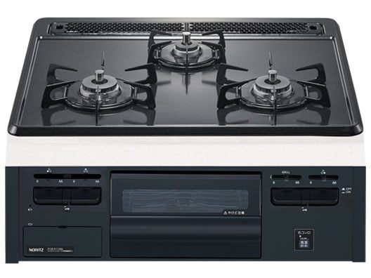 ノーリツ(NORITZ) メタルトップ ビルトインガスコンロ N3GT2RVQ1 12A13A 都市ガス用 N3GT2RVQ1 3口 60cmタイプ - 電動工具・楽器・ブランド・住設家電も総合リユース｜リサイクルショップ福助