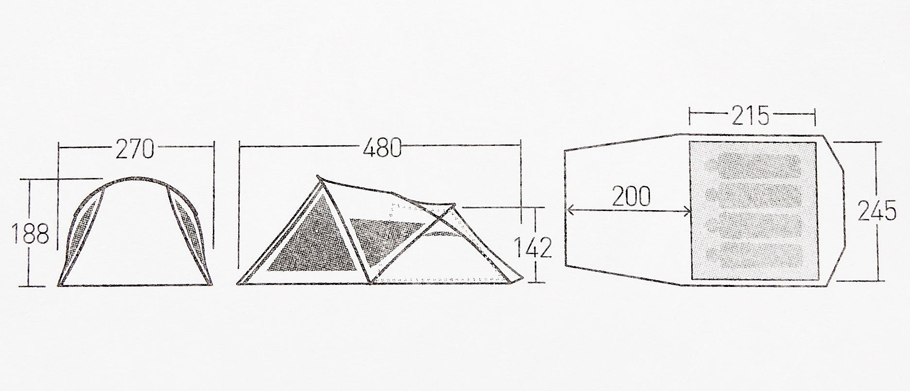 ogawa(小川) shantyR 2659 シャンティR 4人用テント 2659000000 - 安心保証・業界最安値の販売 福助