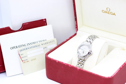 OMEGA(オメガ) シーマスター120 デイト Ref.596.1502 レディース クォーツ シルバーダイヤル - 安心保証・業界最安値の販売 福助