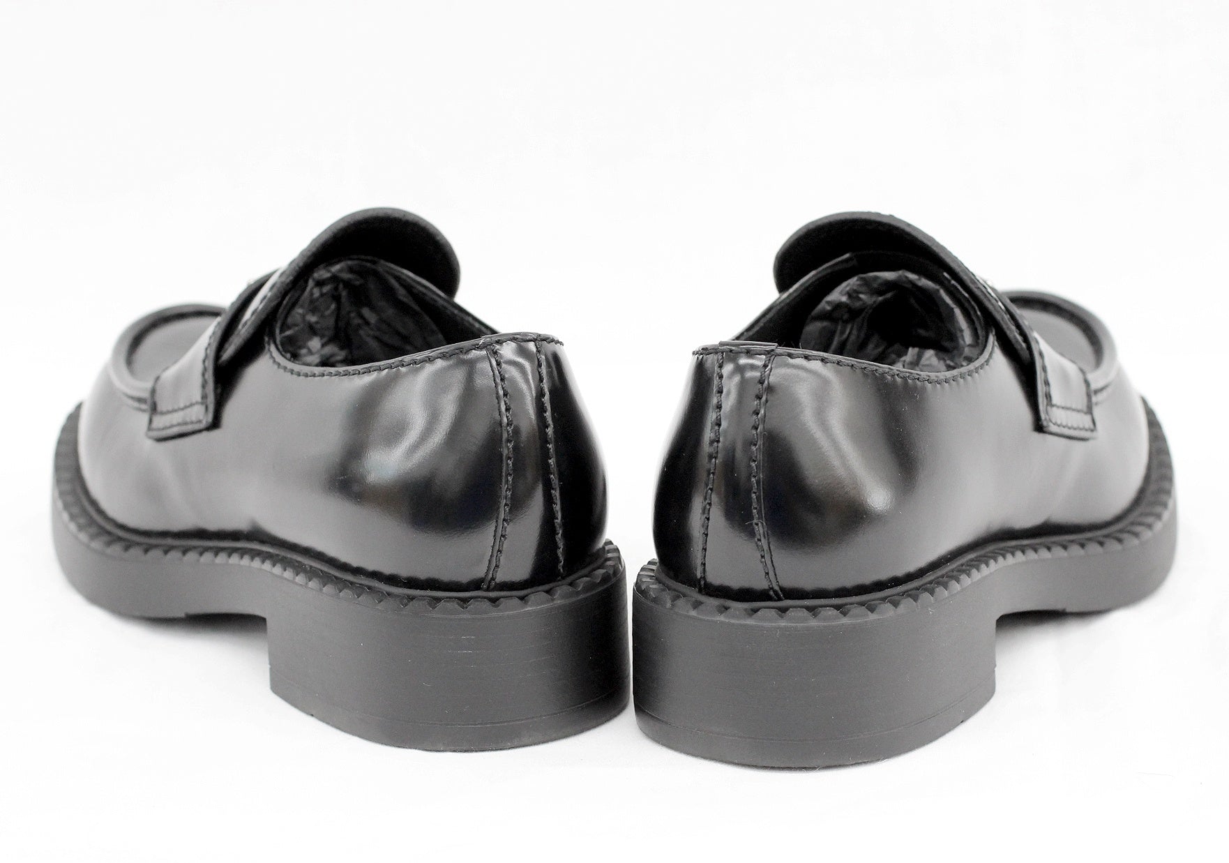 PRADA(プラダ) チョコレートブラッシュドレザー ローファー 2DE127 6 1/2(26.5cm相当) メンズ - 安心保証・業界最安値の販売 福助