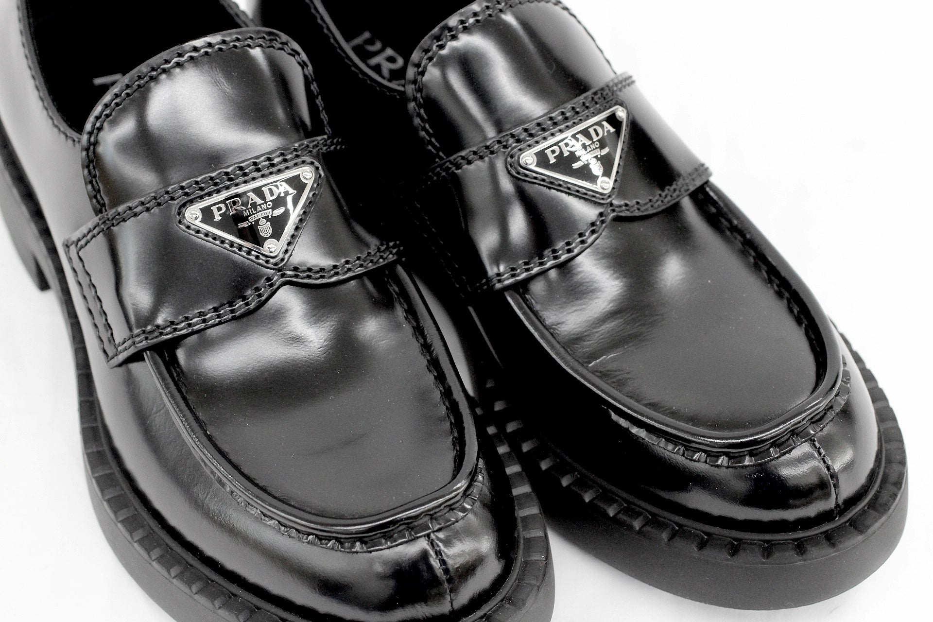 PRADA(プラダ) チョコレートブラッシュドレザー ローファー 2DE127 6 1/2(26.5cm相当) メンズ - 安心保証・業界最安値の販売 福助