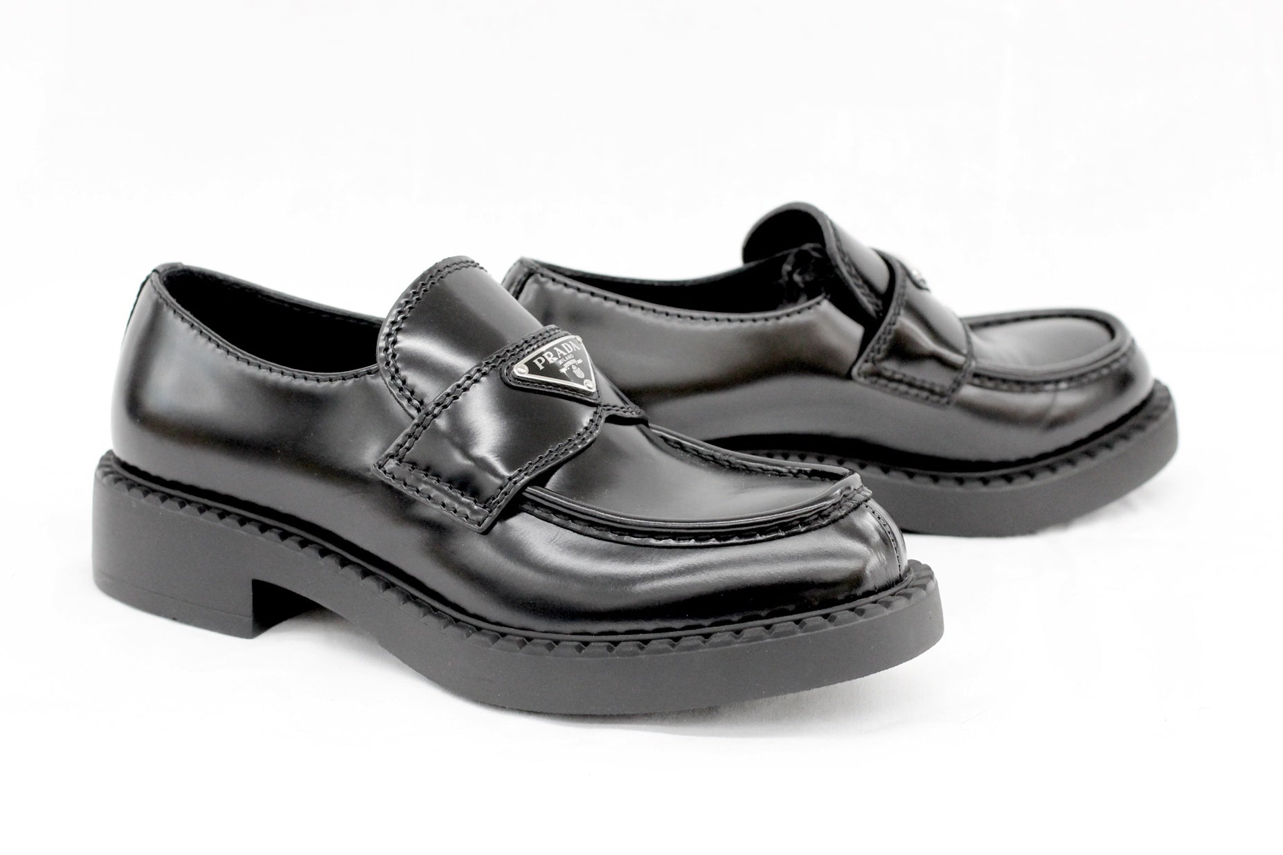 PRADA(プラダ) チョコレートブラッシュドレザー ローファー 2DE127 6 1/2(26.5cm相当) メンズ - 安心保証・業界最安値の販売 福助