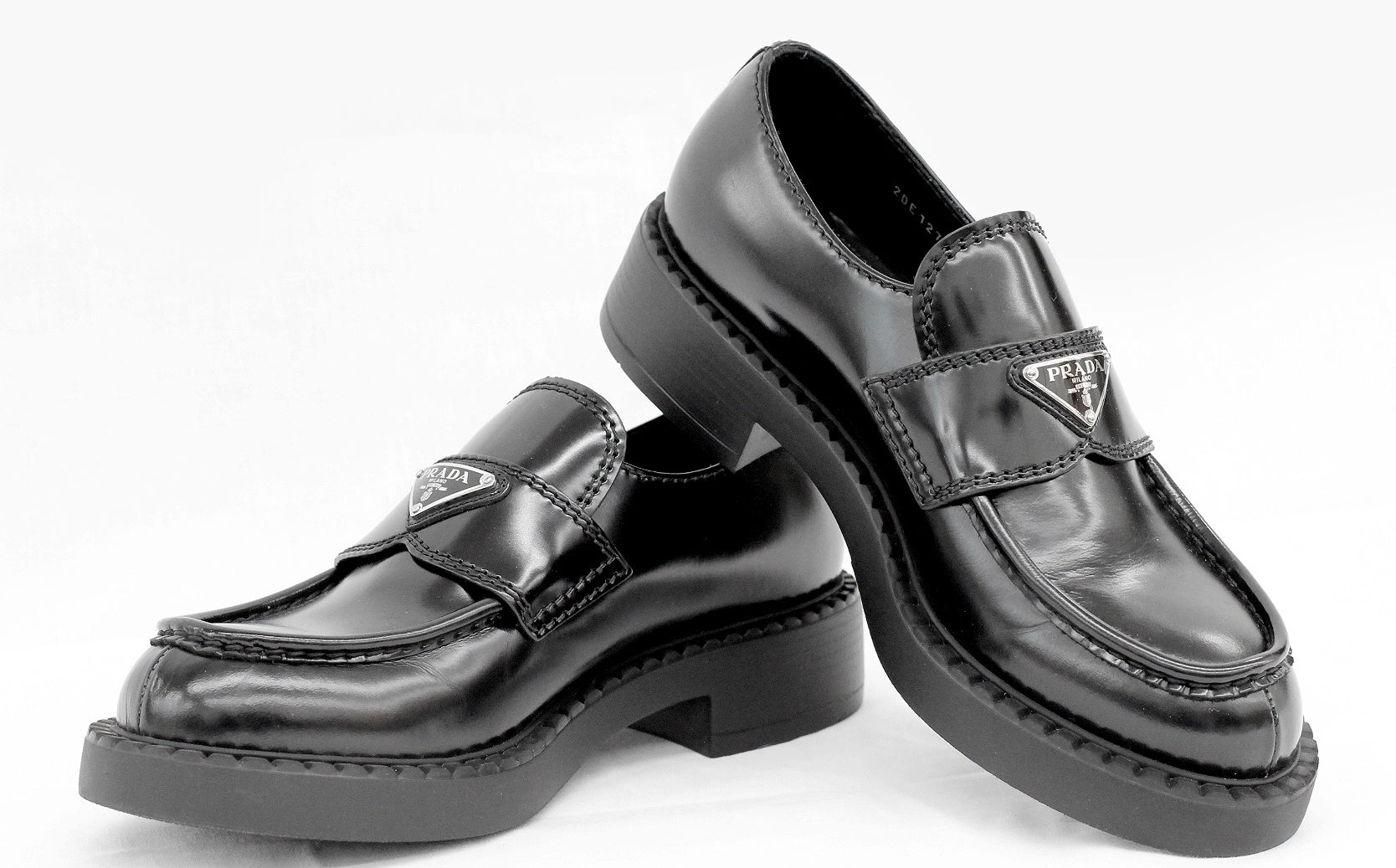 PRADA(プラダ) チョコレートブラッシュドレザー ローファー 2DE127 6 1/2(26.5cm相当) メンズ - 安心保証・業界最安値の販売 福助