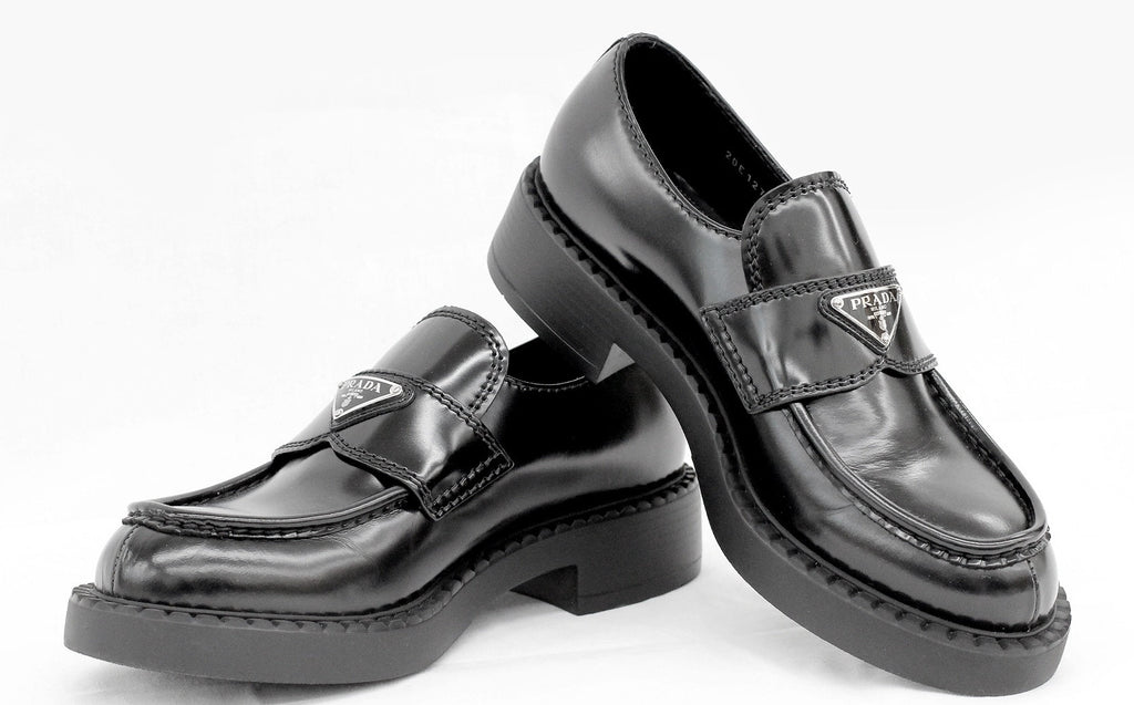 PRADA(プラダ) チョコレートブラッシュドレザー ローファー 2DE127 6 1/2(26.5cm相当) メンズ - 安心保証・業界最安値の販売 福助