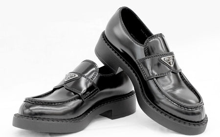 PRADA(プラダ) チョコレートブラッシュドレザー ローファー 2DE127 6 1/2(26.5cm相当) メンズ - 安心保証・業界最安値の販売 福助
