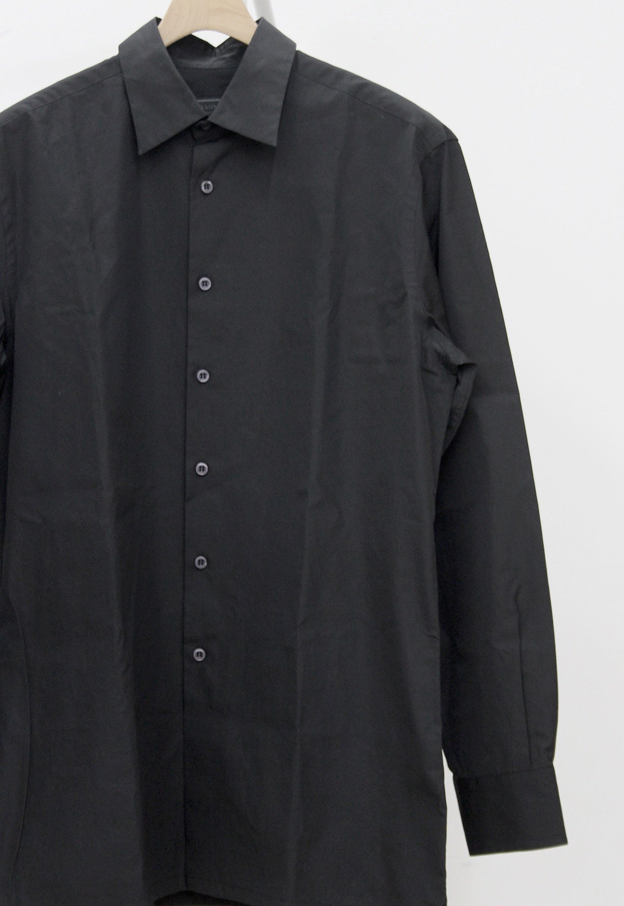 PRADA(プラダ) メンズ 長袖シャツ ブラック ACU1 2023 11 DNA996 S231 1LZC 40/15 4/3 コットン Yシャツ/ブラウス - 安心保証・業界最安値の販売 福助