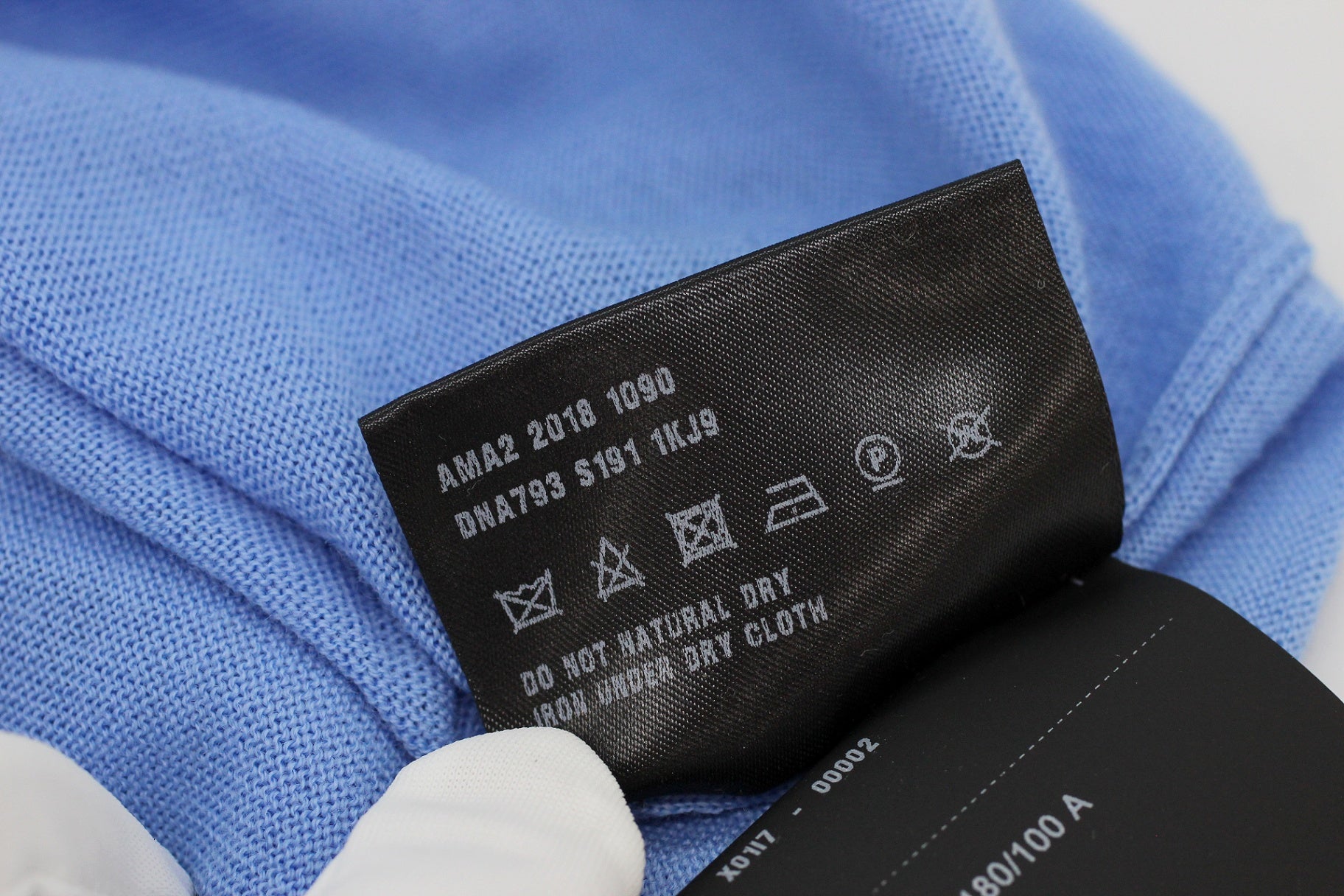 PRADA(プラダ) ニットポロ 水色 AMA2 2018 1090 DNA793 S191 1KJ9 サイズ50 ポロシャツ ウール100% - 安心保証・業界最安値の販売 福助