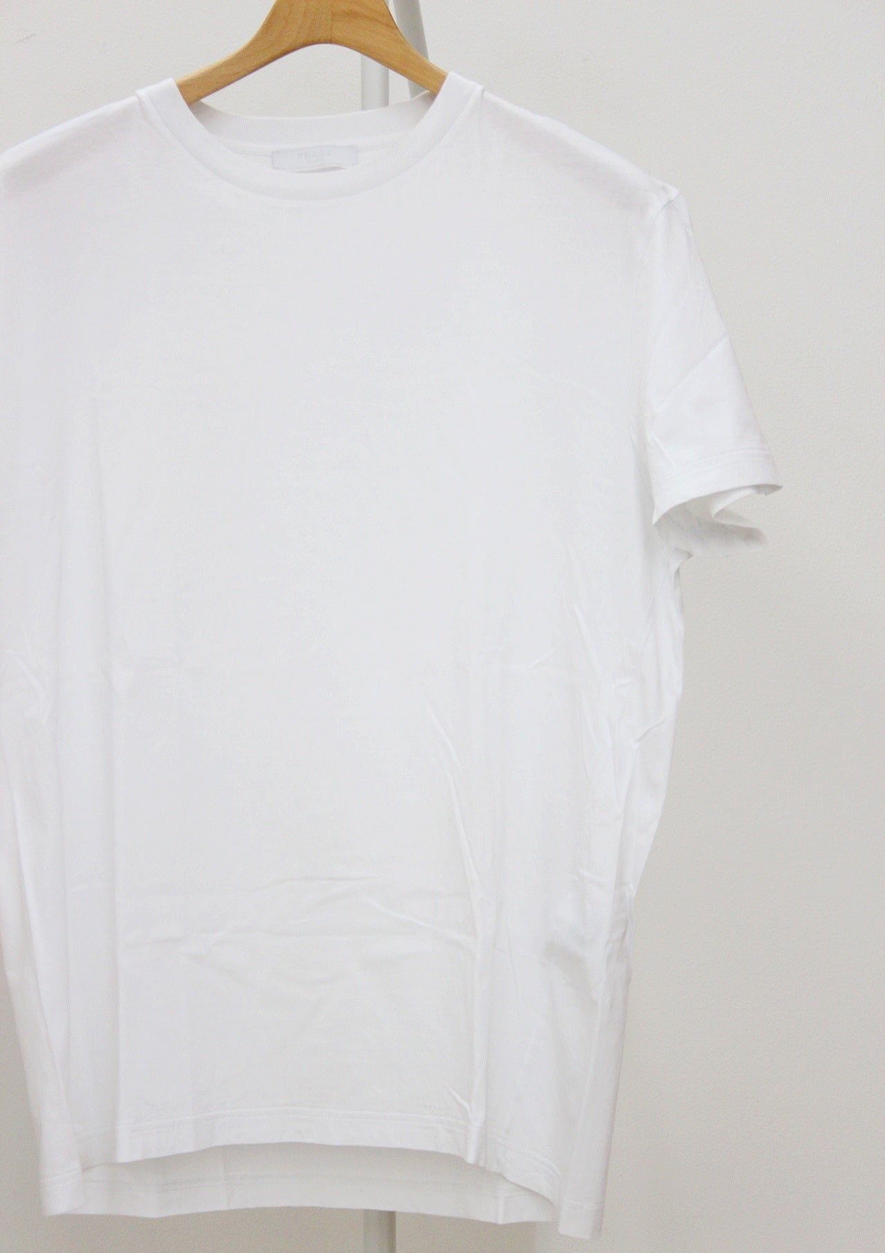 PRADA(プラダ) 白Tシャツ Lサイズ メンズ ホワイト 無地 コットン100% - 安心保証・業界最安値の販売 福助