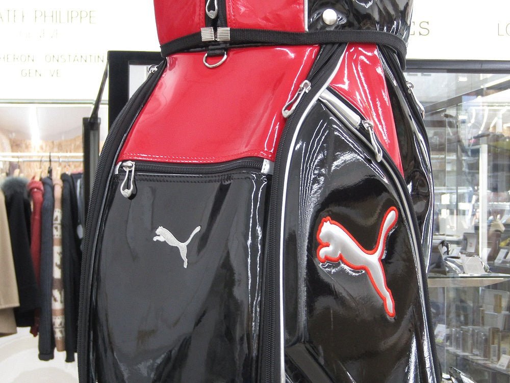 PUMA プーマ キャディバッグ ゴルフバッグ レッド×ブラック 5分割 フード付き - 安心保証・業界最安値の販売 福助