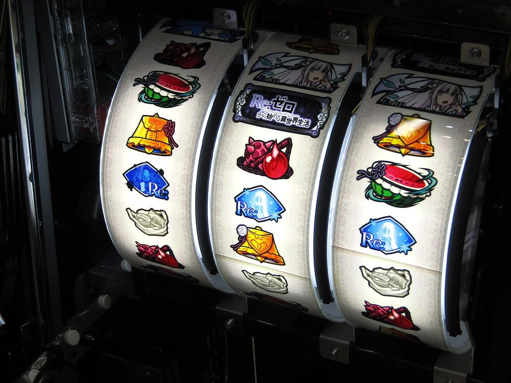 パチスロ実機 大都技研 Re:ゼロから始める異世界生活 双子パネル 6号機 家庭用電源対応 Vol調節有 - 安心保証・業界最安値の販売 福助