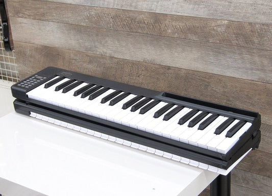 RiZKiZ USB充電式 二つ折り電子キーボード 88鍵 コードレス 折りたたみ式 サスティンペダル他付属品有 - 安心保証・業界最安値の販売 福助