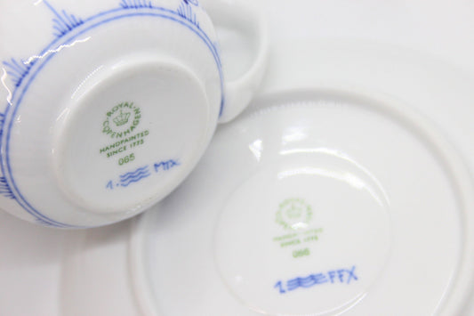 ROYAL COPENHAGEN(ロイヤルコペンハーゲン) ブルーフルーテッド プレイン カップ&ソーサー 1016756 2客セット ペア - 安心保証・業界最安値の販売 福助