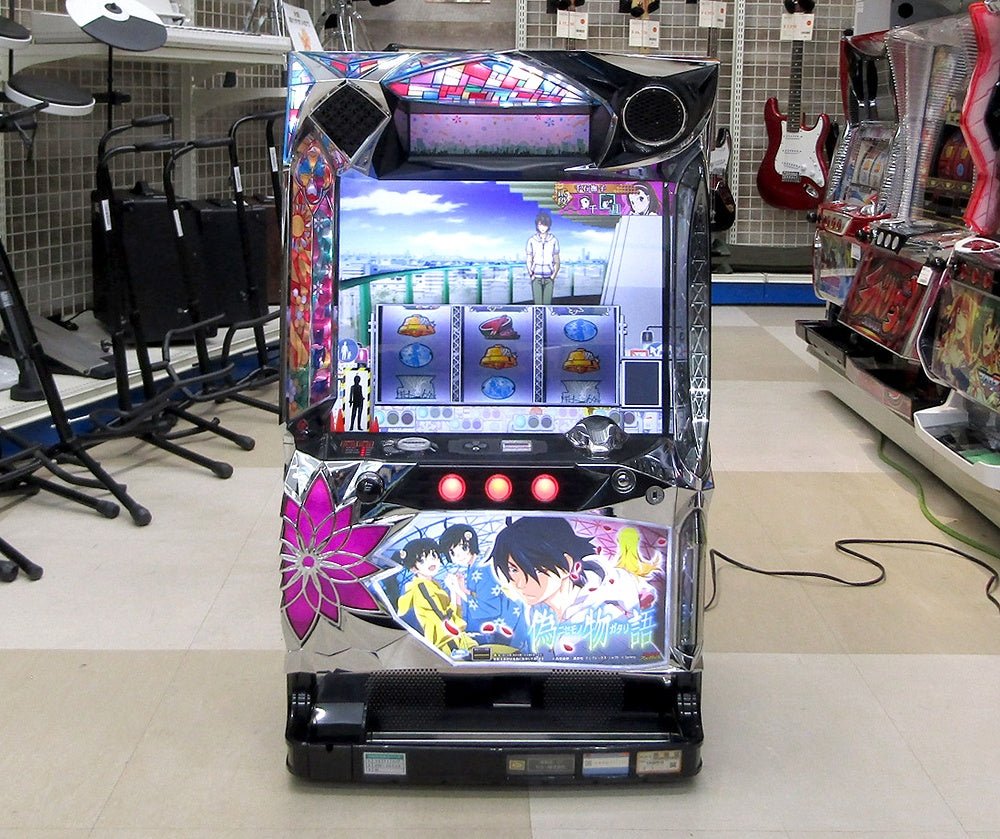 パチスロ実機 Sammy サミー 偽物語/ZS コイン不要機付き/家庭用電源対応/Vol調節つまみ有 5号機 - 安心保証・業界最安値の販売 福助