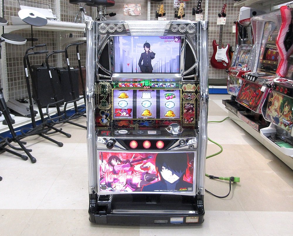 パチスロ実機 Sammy サミー パチスロ化物語ZX コイン不要機付き 家庭用電源対応 Vol調節有 5号機 - 安心保証・業界最安値の販売 福助