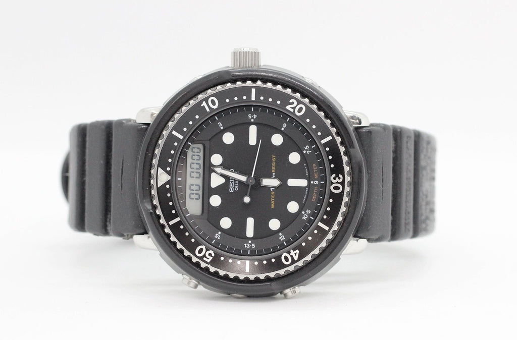 SEIKO(セイコー) ハイブリッドダイバー 150m H558 - 5000 動作品 デジアナ クォーツウォッチ - 安心保証・業界最安値の販売 福助