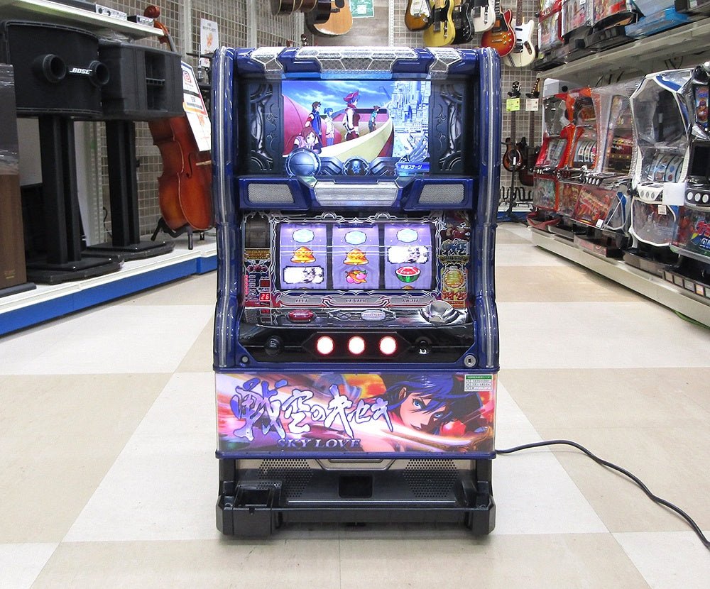 パチスロ実機 SNKプレイモア 戦空のキセキ スカイラブ 5号機 コイン不要機搭載 100V対応 ボリューム調節有 - 安心保証・業界最安値の販売 福助