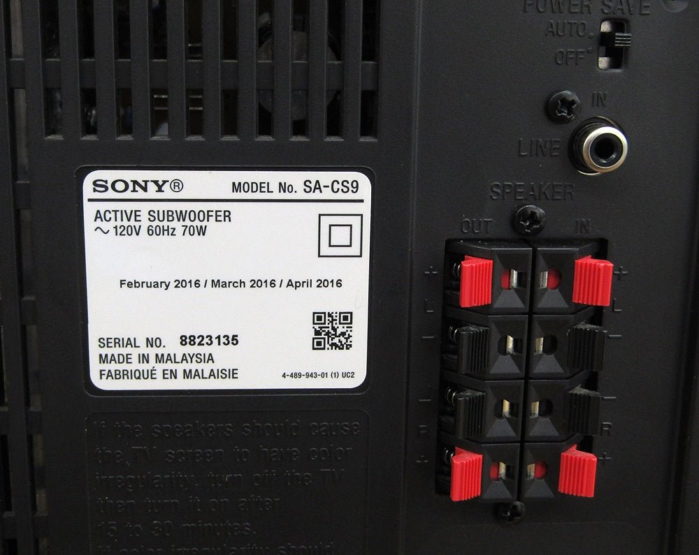 SONY ソニー サブウーファー SA-CS9 ウーハー バスレフ型 最大出力115W 25cmウーファー - 電動工具・楽器・ブランド・住設家電も総合リユース｜リサイクルショップ福助