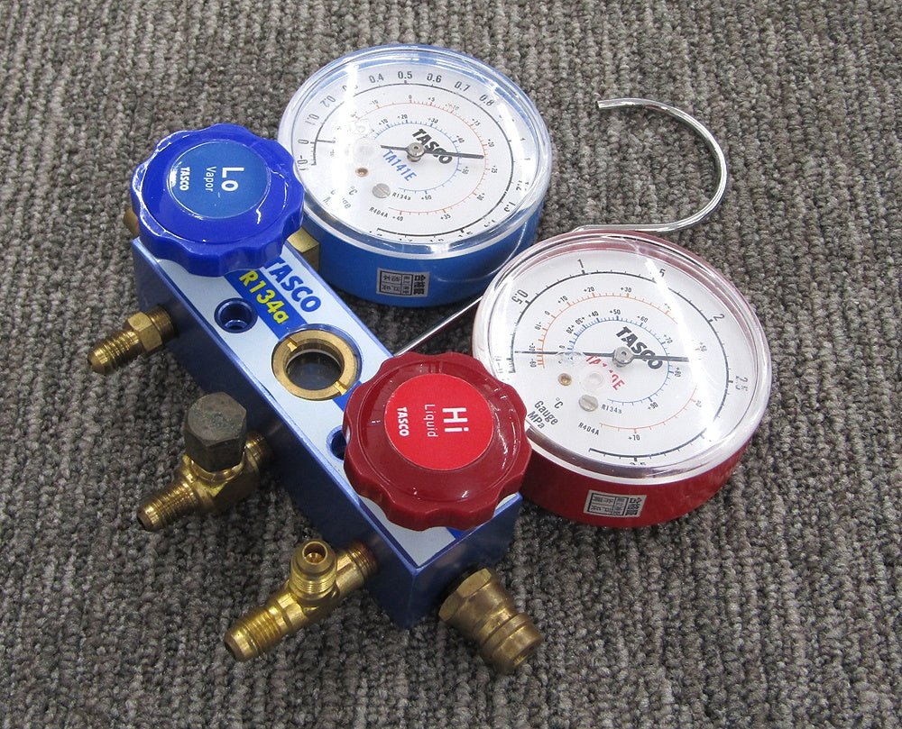 TASCO タスコ R404A/R134a ゲージマニホールド - 電動工具・楽器・ブランド・住設家電も総合リユース｜リサイクルショップ福助