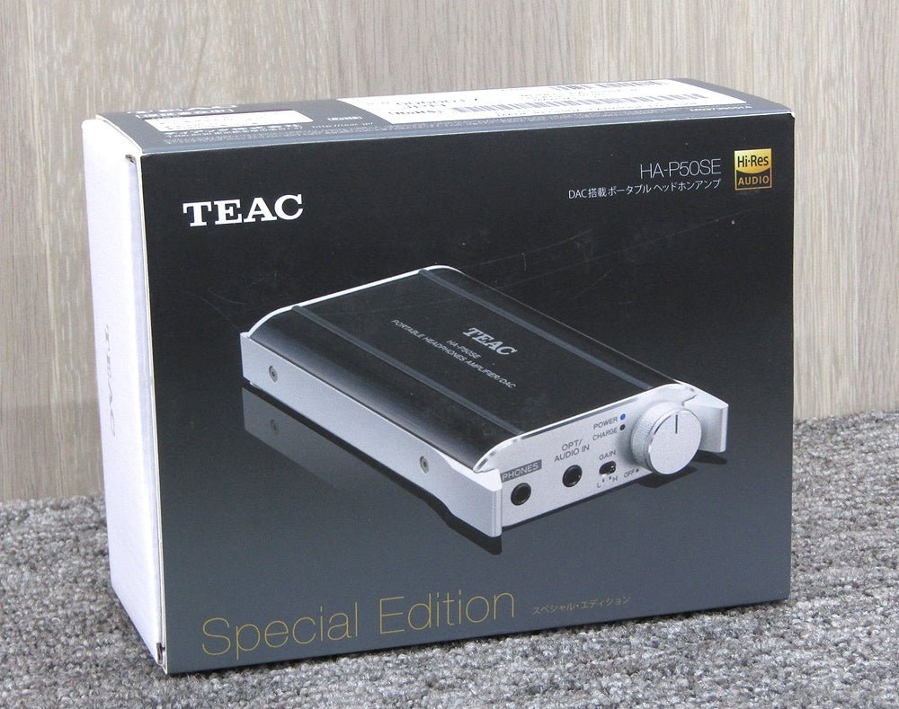 TEAC ティアック DAC搭載ポータブルヘッドフォンアンプ HA-P50SE-B ハイレゾ音源対応 ヘッドホンアンプ - 電動工具・楽器・ブランド・住設家電も総合リユース｜リサイクルショップ福助
